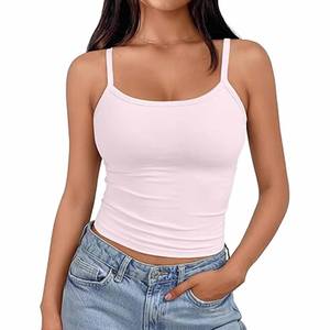 Débardeur décontracté à col ample, délavé à l'acide, sans manches, pour femmes, grande taille, vintage, en détresse - Product Image 6