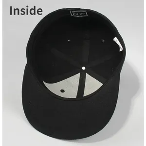 Casquette de baseball de planche à roulettes à 5 panneaux pour hommes à la mode chapeau de football uni Snapback de grande taille avec dos fermé - Product Image 6