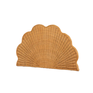 หัวเตียงหวายติดผนังแบบเชลล์สไตล์วินเทจธรรมชาติเป็นมิตรกับสิ่งแวดล้อมทำด้วยมือจากเวียดนาม - Product Image 1