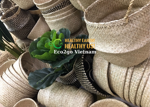Top Selling Best Design 100% Natural Eco2go Vietnam Vintage <b>Square</b> Shape Seagrass Storage & Belly Decor Eco-Friendly Good Price - Product Image 3
