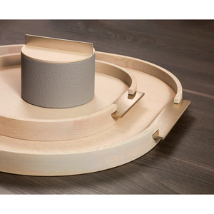 Plateau de service en bois à vente rapide avec poignée dorée en métal pour la maison et la cuisine, idéal pour servir des collations et des fruits, plateau décoratif - Product Image 3