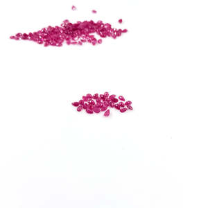 Pierres précieuses naturelles en rubis africain non traité, taillées en émeraude 3x5mm et 6x4mm, et en poire à facettes de diamant - Product Image 4