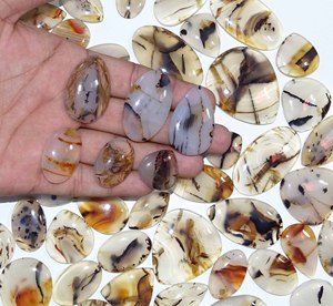 อัญมณีหลวมอาเกตแมนตาน่าธรรมชาติ การทําเครื่องประดับอาเกตแมนตาน่าคาโบชองส์ที่สวยงาม และอัญมณีขัดเงาด้วยมือที่ดี - Product Image 3