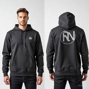 Survêtement unisexe décontracté de haute qualité, nouveau style, 100% coton, uni, avec doublure en polaire et logo brodé personnalisé - Product Image 6