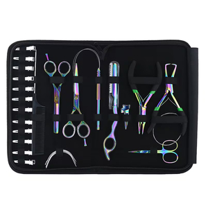Prix de gros, haute qualité, logo personnalisé, kit de pinces à extensions de cheveux réutilisables en acier inoxydable multicolores - Product Image 1