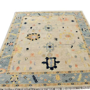 Oushak Alfombra Fabricante Fábrica Antiguo Vintage Diseño Oriental Nudos turcos Oushak Alfombras Mat - Product Image 1