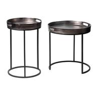 Table Basse Modulable en Métal de Qualité Supérieure, Anti-Rouille, Étanche, avec Rangement, Écologique, pour Intérieur et Extérieur, Salon