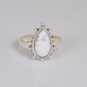 Anillo de ágata dendrítica de Plata de Ley 925, joyería para mujer, piedras preciosas, anillos de boda de plata esterlina a granel - Product Image 2