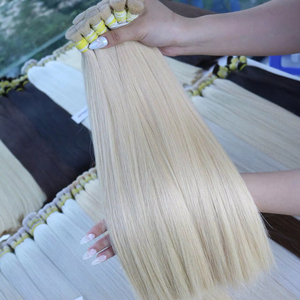 Extensions de cheveux humains bruts vierges vietnamiens en vrac de vente chaude couleur claire double cuticules alignées droites naturelles blanchies - Product Image 1