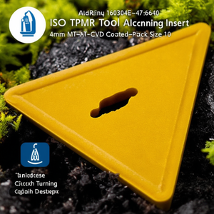 ISO TPMR 160304E-47:6640 Inserto de Torneado Indexable Profundidad 4mm MT-CVD Recubierto - Paquete de 10 - Product Image 3
