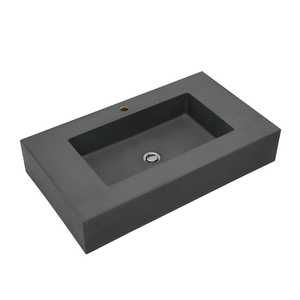 อ่างล้างหน้าเรซิ่นสีเทาด้าน 80 ซม. - Product Image 1