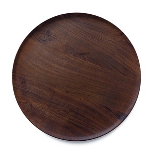 Plato de Madera Redondo de Alta Calidad, Moderno, Lujoso y Ecológico, con Acabado Pulido, para Hogar, Hoteles y Restaurantes - Product Image 1
