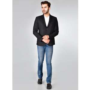 Blazer formel noir pour homme de haute qualité, coupe moderne, pour les occasions professionnelles et formelles, disponible en qualité et prix d'exportation - Product Image 1