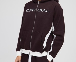 ชุดวอร์มผ้าหนาผ้าฝ้ายโพลีเอสเตอร์นุ่มมีฮู้ดและกางเกงขาบาน - Product Image 6