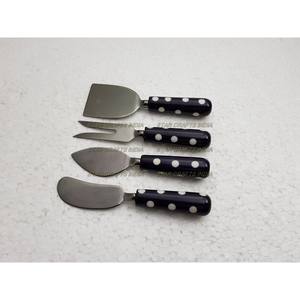 High Quality Luxury 4 Pcs Brush <b>Gold</b> Stainless Steel and Tortoise Resin Handle Designer 304 <b>Cutlery</b> Set and Flatware Sets - Product Image 3
