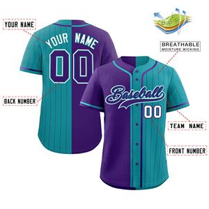 Nouvelle saison, chemises de baseball multicolores à rayures et patchwork de la ligue universitaire, maillots de baseball personnalisés pour équipe, broderie sublimée - Product Image 6