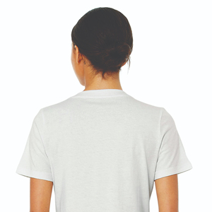 เสื้อยืดแขนสั้นคอวีวินเทจของผู้หญิงเสื้อยืดพอดีตัวเสื้อเจอร์ซี่ทำจากผ้าคอตตอนปั่นคอลม100เปอร์เซ็นต์ - Product Image 2