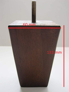 Pieds carrés en bois d'hévéa massif de qualité supérieure pour meubles modernes Pieds en bois durables pour canapé Table chaise lit pour salon - Product Image 2