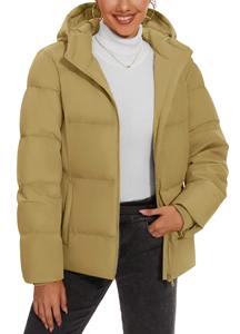 Chaqueta acolchada con diseño personalizado para mujer, chaqueta con cremallera para mujer, chaqueta impermeable de invierno con capucha de tendencia, fabricante al por mayor - Product Image 5