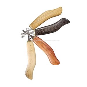 Ferrier Hoof Knife Hoja ancha Afilada Maquinilla de afeitar Calidad curva Mango de madera Hoof Acero al carbono Ganado Hoof Herramientas de recorte - Product Image 5