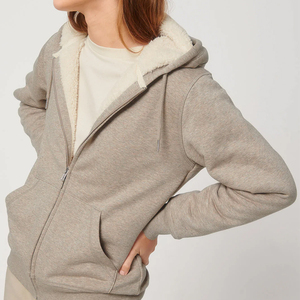 Sudadera con Capucha y Cremallera para <span class=keywords><strong>Hombre</strong></span>, Sudadera de Algodón de Bambú, Sudadera con Capucha Gruesa de <span class=keywords><strong>Forro</strong></span> <span class=keywords><strong>Polar</strong></span> con Media Cremallera, Fabricantes de Ropa para <span class=keywords><strong>Hombre</strong></span> - Product Image 2