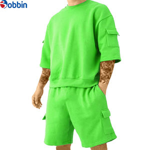 Collection d'été confortable : Ensemble T-shirt et short respirant surdimensionné unisexe, personnalisable, pour hommes grandes tailles, ensemble short de jogging - Product Image 5