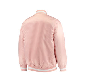 Venta al por mayor de chaquetas de satén personalizadas con botones Varsity Letterman, chaquetas de satén de béisbol, ropa de calle, chaqueta de invierno Varsity Letterman para hombre - Product Image 5