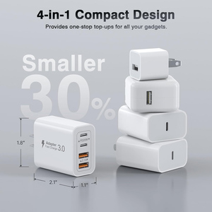 Cargador USB C 40 W 4 puertos bloque de carga rapida bloque de carga USB Bộ chuyển đổi Bộ sạc cho Bộ sạc Iphone - Product Image 5