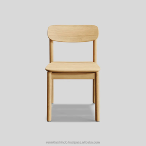 Chaise de restaurant en teck massif, design moderne, dimensions 49x54x80, convient à divers événements - Product Image 1