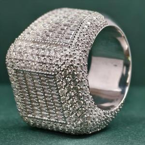 คุณภาพสูง VVS Moissanite แร็ปเปอร์หรูหรา925สเตอริงเงินทองคำขาวชุบมรกตแหวนขนาดใหญ่ได้รับการรับรอง - Product Image 6