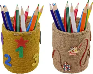 Jute stylo porte-crayon haute vente qualité Look moderne porte-stylo artisanat fait à la main pour bureau école Table utilisation en gros - Product Image 1