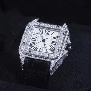 Montre mécanique de luxe haut de gamme pour homme, design personnalisé, sertie de diamants Moissanite VVS, cadran en verre artisanal, mouvement automatique - Product Image 5