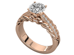 Women's 2-Carat Ring Lab Grown VS D Round Diamond Engagement Ring in 14K White Gold Four Prong Setting IGI Certified Ring - Product Image 6