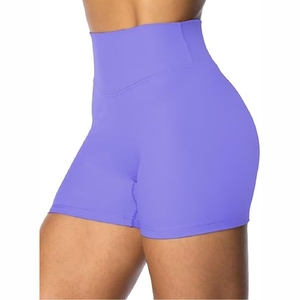 Leggings cortos deportivos de alta elasticidad, sin costuras, cintura alta cintura baja corto gimnasio Fitness - Product Image 4