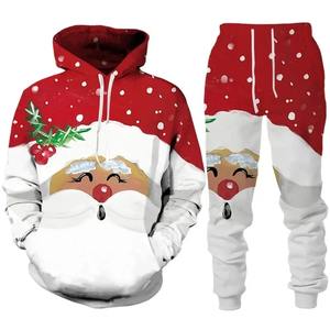 Top Qualité 3D Imprimé 2 Pièces Ensemble Conception Personnalisée En Gros Survêtements À Capuche 100% Coton Élégant Survêtements - Product Image 5