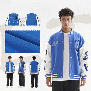 Personalizado bordado gráfico logotipo motocicleta béisbol Letterman Varsity abrigo Zip up cuero bombardero chaqueta de los hombres - Product Image 4