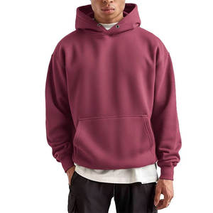 High Quality Custom Blank French Terry Sweatshirt Hoodies for Men Streetwear Oversized <b>Drop</b> Shoulder Hoodies for Factory - Product Image 4