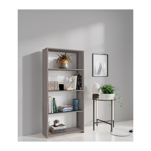 Kit Libreria con 3 Ripiani in Rovere Grigio L65xh138xd25 cm - Product Image 1