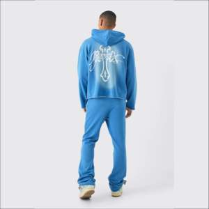 Conjuntos Deportivos Ultrafuncionales Transpirables de Algodón Puro, de Dos Piezas, con Capucha y Estampado de Letras, para Hombre, con Estampado Gráfico - Product Image 2