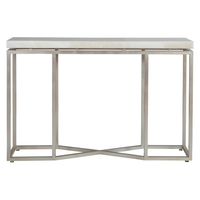 Meubles de luxe modernes, table console en acier inoxydable pour hall d'entrée de villa/appartement, miroir sur le dessus, entrée d'hôtel, taille personnalisée