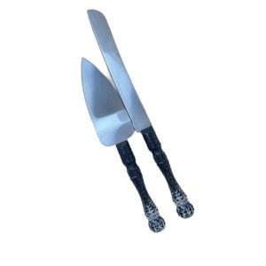 Bright Collection Top Grade Factory Direct Custom Metal Gold Mirror Pulido Cake Knife & Server Heart shape End Handle - Product Image 6