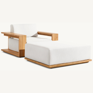 Ottoman Furniture with modern style for indoor or <b>outdoor</b> use made from strong and durable teak wood - Product Image 5