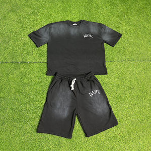 ชุดเสื้อยืดและกางเกงขาสั้นผู้ชายสำหรับฤดูร้อน ระบายอากาศได้ดี แห้งเร็ว สไตล์ลำลอง สีพื้น พร้อมสีที่สามารถปรับแต่งได้ - Product Image 4