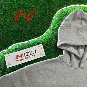 Sudadera con capucha gris de gran tamaño para hombre Sudadera de lana de algodón de mezcla pesada transpirable con diseño de bolsillo con cordón bordado para invierno - Product Image 4