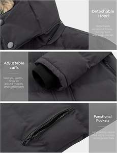 Nouveau Vente en gros Design personnalisé de qualité supérieure Veste bouffante noire contemporaine à bulles pour hommes avec capuche pour climat froid - Product Image 6