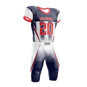 Ensemble de maillots de football américain personnalisés sublimés à manches courtes, protection anti-UV, grandes tailles, vente en gros - Product Image 1