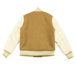 Haute qualité pour hommes Logo personnalisé manches en cuir classique bouton de broderie laine universitaire CollegeBaseballjacket pour hommes - Product Image 2