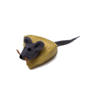 Vente chaude 100% Nouvelle-Zélande Laine Feutre Souris dans Le Fromage À La Main Écologique Couette Décor À La Maison Cadeau Article Du Népal - Product Image 3