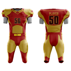 Haute qualité prêt à expédier vêtements de football américain personnalisé Polyester blanc uniforme de football américain taux de gros respirant - Product Image 1