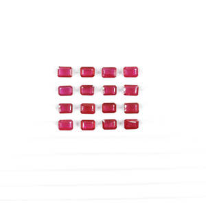 Pierres précieuses naturelles de haute qualité, rubis de Bangkok, taille émeraude facettée, pierres brutes, 5x7mm, 6x8mm, rectangulaires octogonales calibrées, grenat rouge - Product Image 2